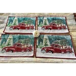 4-FESTIVE TAPESTRY PLACEMATS